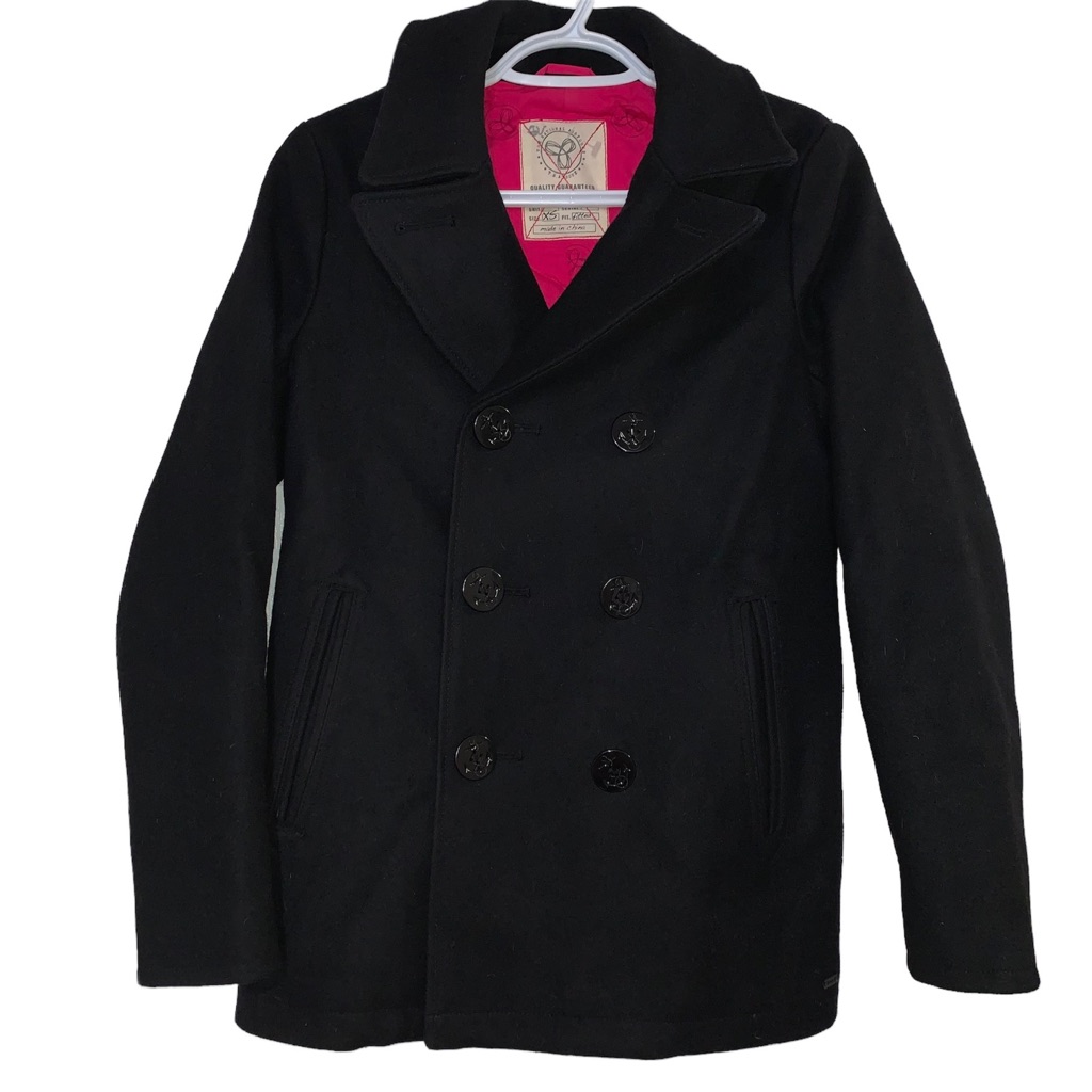 Like New Tna Wool Fitted Peacoat In Black | Aritzia Wilfred